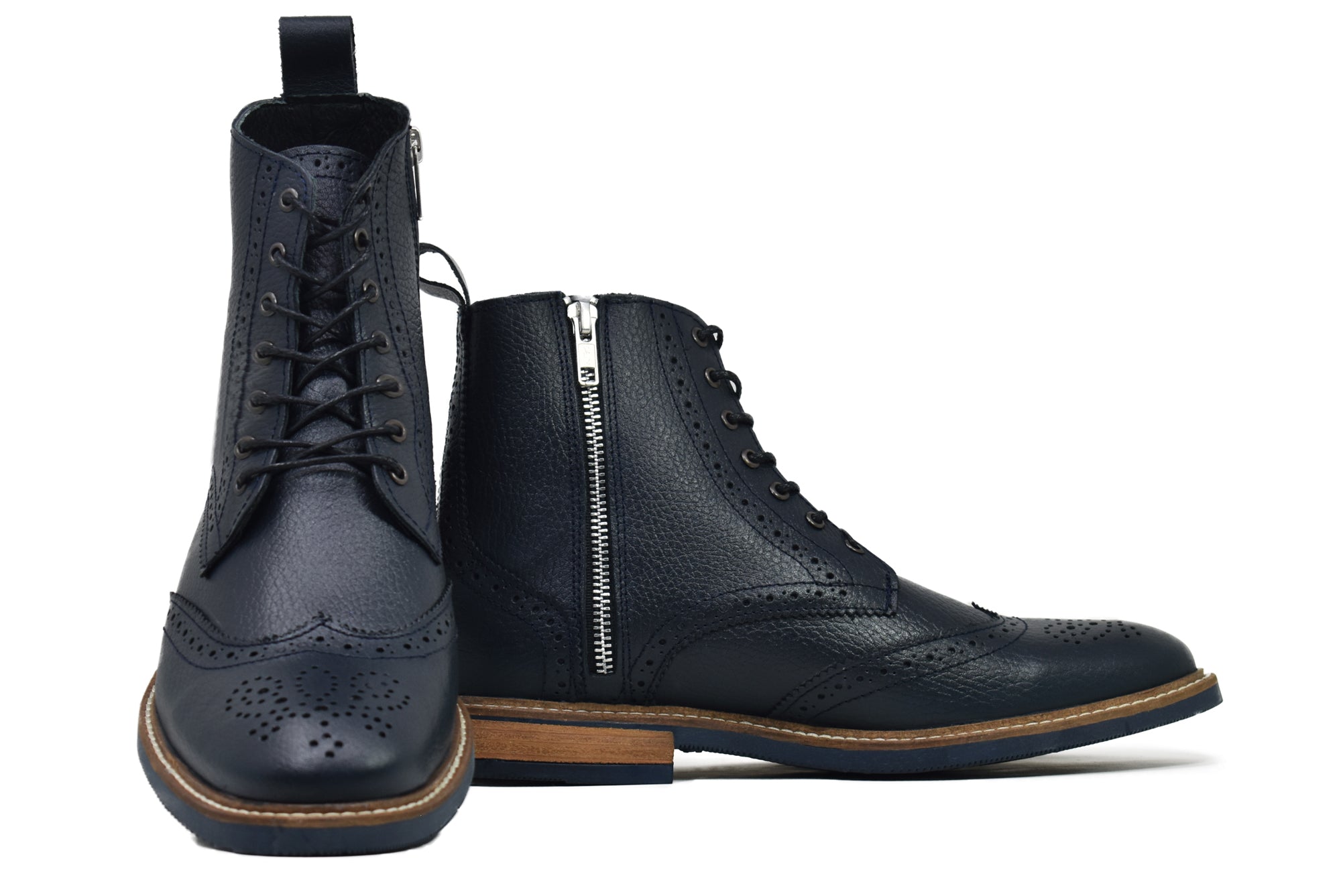 Roderick | Bota Bostoniana Azul de Piel para Hombre